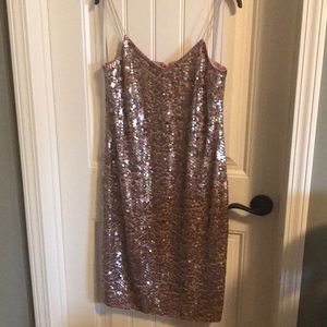 J.Crew Rose Gold Sequin Dress